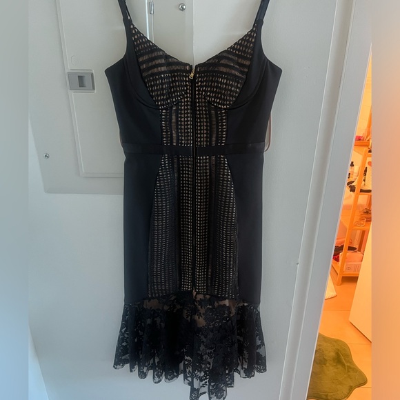 Three Floor Amplify Dress in Black Ink & Nude Size 6 - Picture 3 of 7